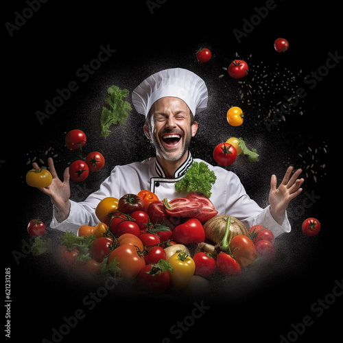 Chef with Vegetables
