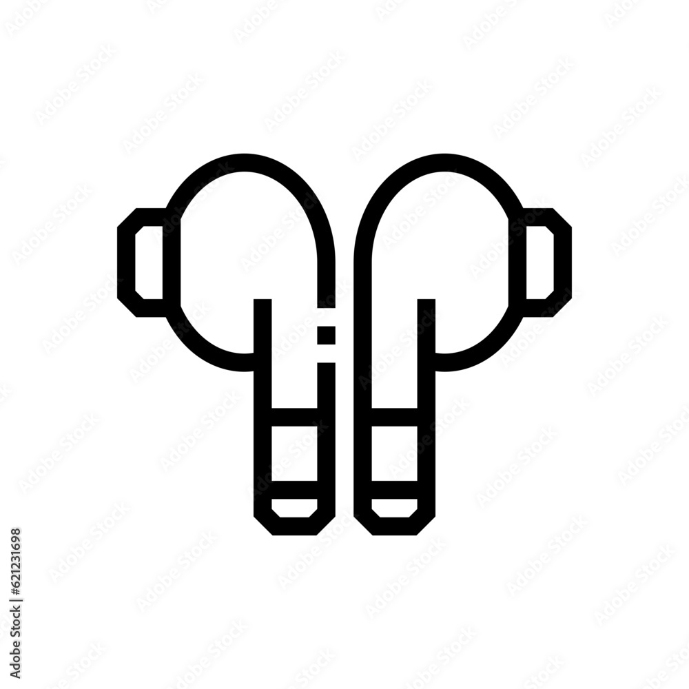 earbuds outline icon earbuds outline icon