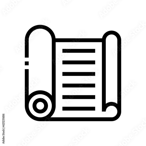 yoga mat outline icon