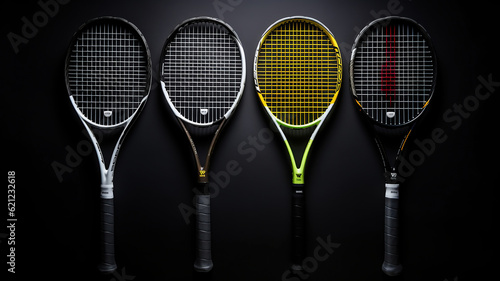 High-Quality Tennis Rackets for Accurate Shots. Generative Ai