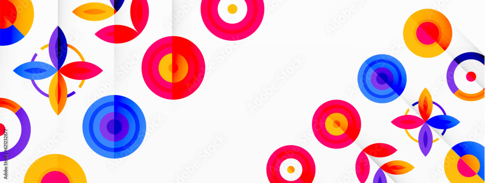 Vibrant and eye-catching vector background featuring a grid of colorful circles arranged in a patterned composition, perfect for modern and trendy designs Vibrant and eye-catching vector background featuring a grid of colorful circles arranged in a patterned composition, perfect for modern and trendy designs