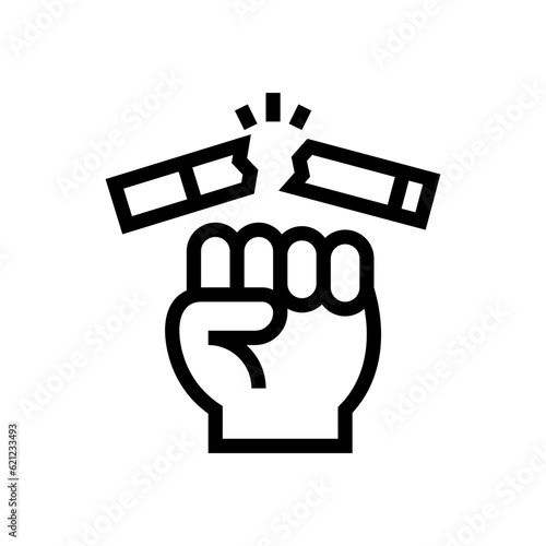 quit smoking outline icon