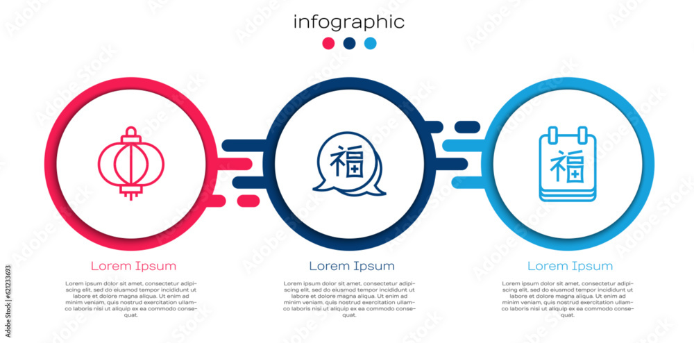 Set line Chinese paper lantern, New Year and . Business infographic template. Vector Set line Chinese paper lantern, New Year and . Business infographic template. Vector