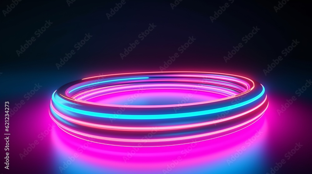3d render, abstract simple background illuminated with pink blue neon neon light Generative AI 3d render, abstract simple background illuminated with pink blue neon neon light Generative AI
