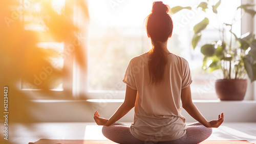 Wallpaper Mural Finding Peace and Fulfillment through the Art of Yoga. Generative Ai Torontodigital.ca