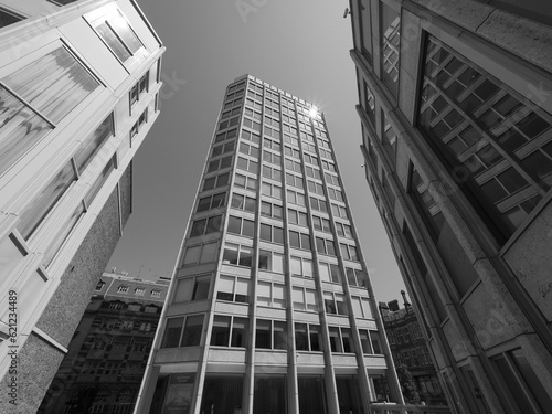 Economist Building in bw in London