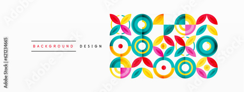 Colorful circles abstract background. Hi-tech design for wallpaper, banner, background, landing page, wall art, invitation, prints, posters