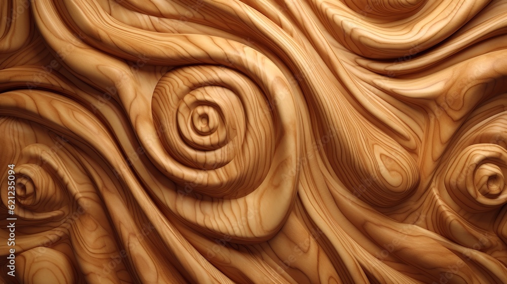 Wooden Swirls Organic Background Texture Generative AI Wooden Swirls Organic Background Texture Generative AI