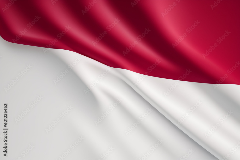 Obraz premium 3d realistic Indonesian Flag background