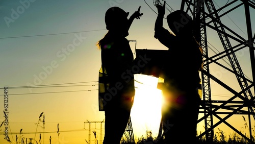 silhouette electrician engineer laptop, group people deal, business teamwork, digital computer, work concept, teamwork, solar panels replacement, industrial factory, business technology, studying