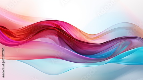 Abstract Colorful Light Wavy Background. Generative AI.