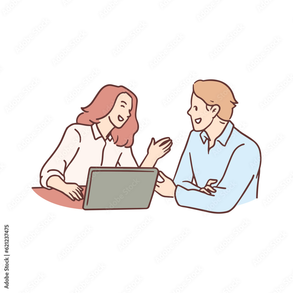 Teamwork Business in Hand drawn style Teamwork Business in Hand drawn style