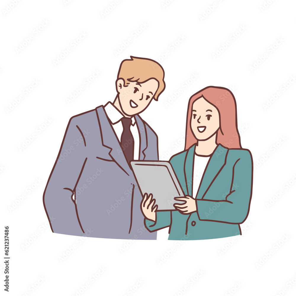 Teamwork Business in Hand drawn style Teamwork Business in Hand drawn style