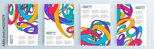 Modern abstract covers set, minimal covers design. Colorful geometric background, vector illustration.