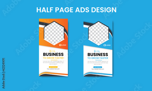 Corporate business half page template design Flyer design for business, a4 size half page one side Corporate flyer design