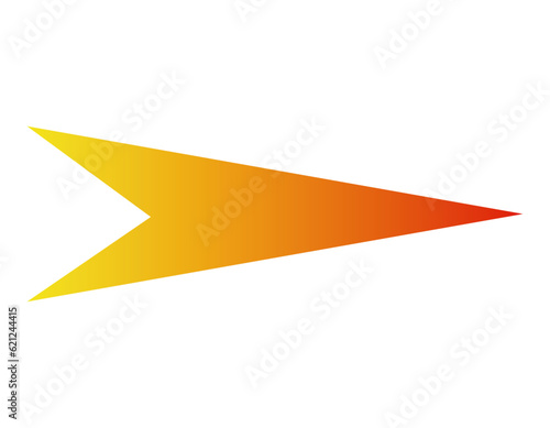 鋭いグラデーションのシンプルな矢印