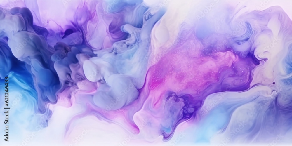 Pastel fluid watercolor abstract background. AI Generated
