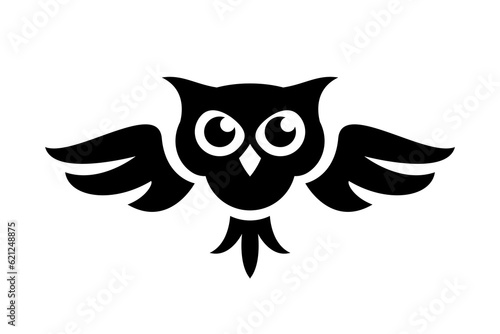 owl on white background