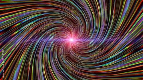 Fototapeta Naklejka Na Ścianę i Meble -  Colorful Swirl with Light Flare