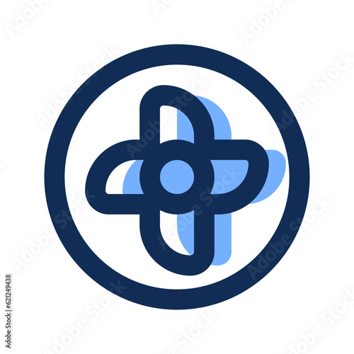 fan filled line icon
