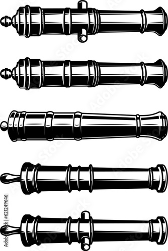 Vintage cannon vector illustration. Design element for poster, card, banner, t shirt, logo, label. Vector illustration