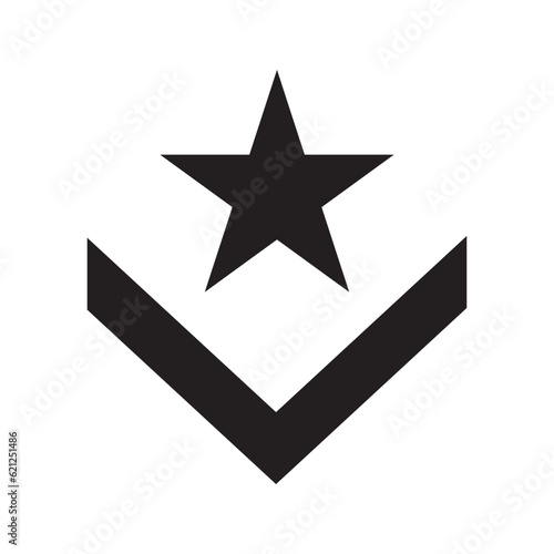 military rank icon vector