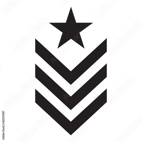military rank icon vector