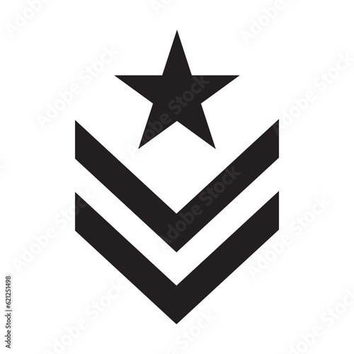 military rank icon vector