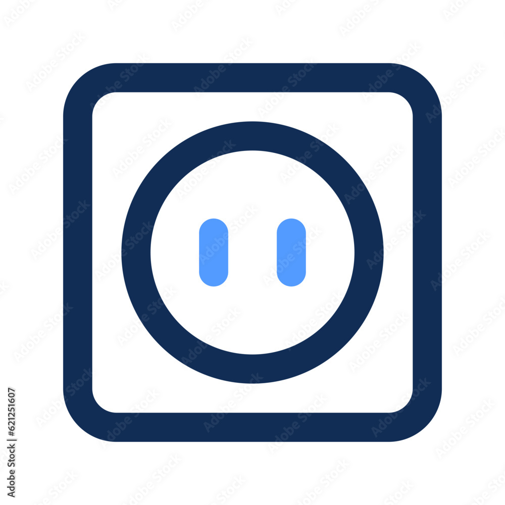power outlet outline color icon power outlet outline color icon