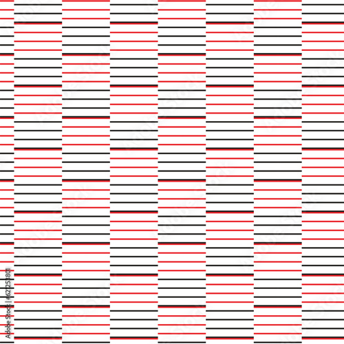 abstract seamless geometric black red horizontal line pattern.