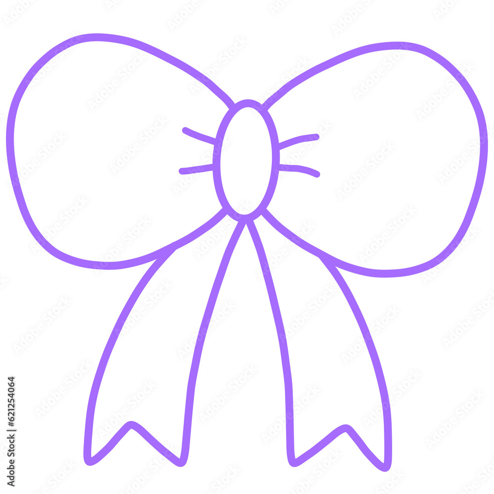 Purple ribbon bow Purple ribbon bow