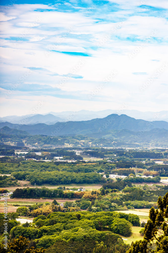 栃木県多気山山頂から見える景色