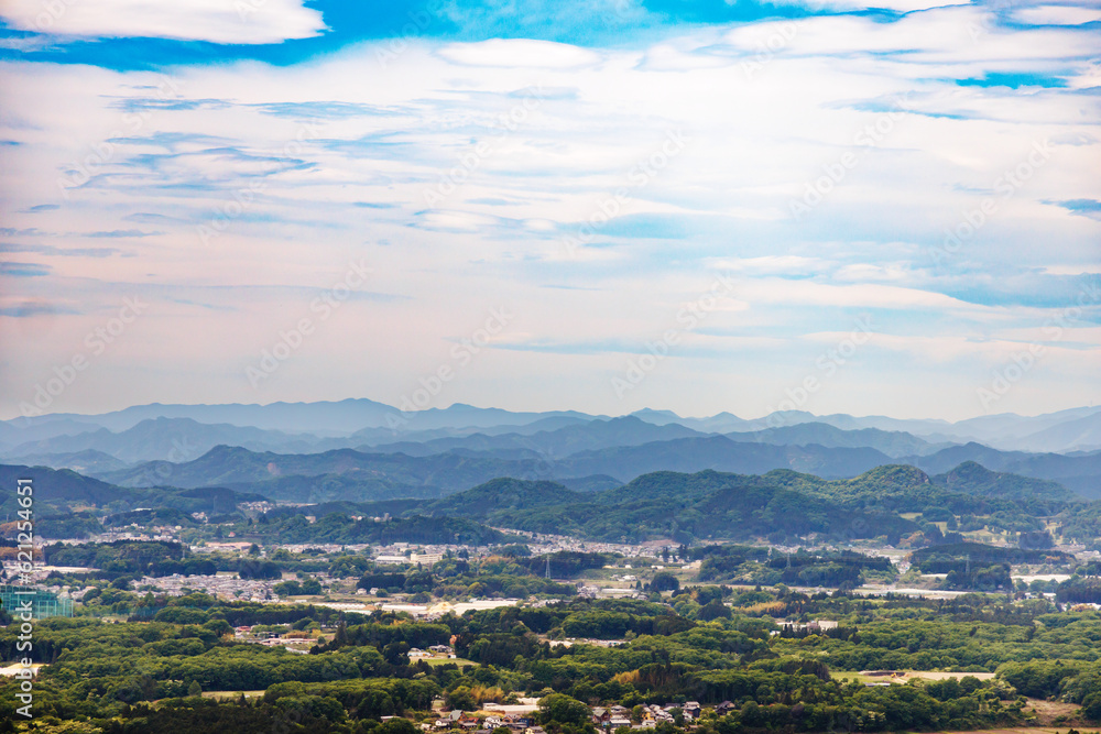 栃木県多気山山頂から見える景色