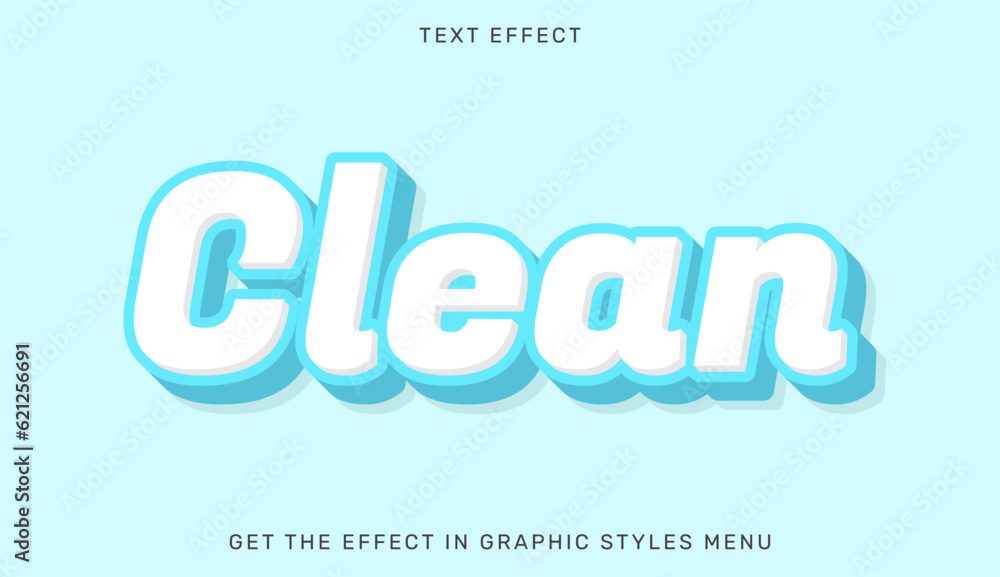 Clean editable text effect in 3d style. Text emblem for advertising, branding, business logo