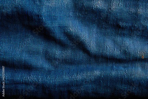 Dark Blue Pleated Jeans Fabric Texture Created With Artificial Intelligence