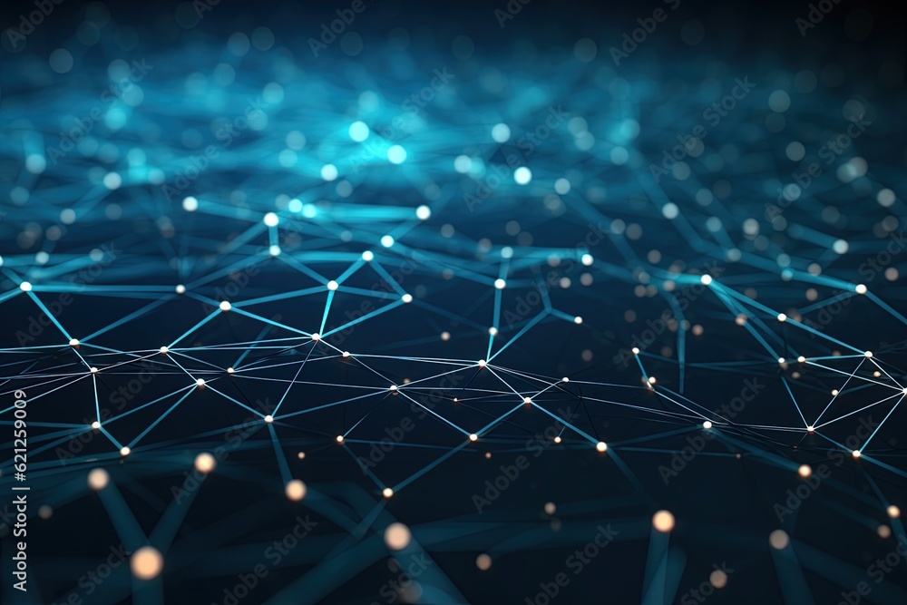 Obraz premium Abstract network connection. Structure big data.