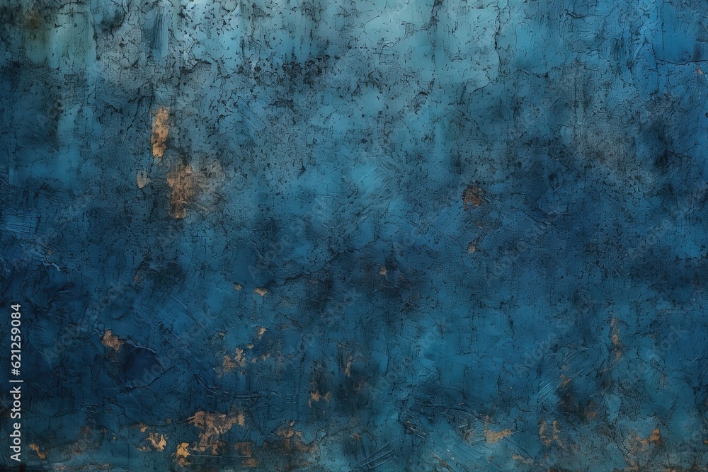  Dark Blue decorative plaster texture with vignette