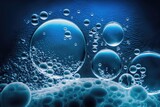 colorful bubbles floating in water. Generative AI