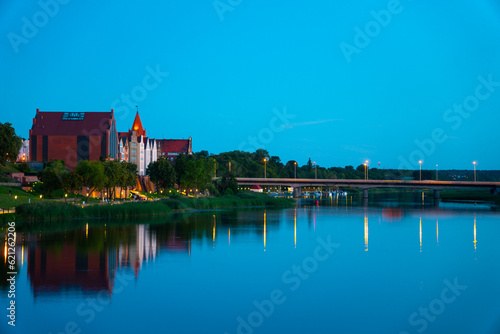 panorama of the city of malbork poland europe