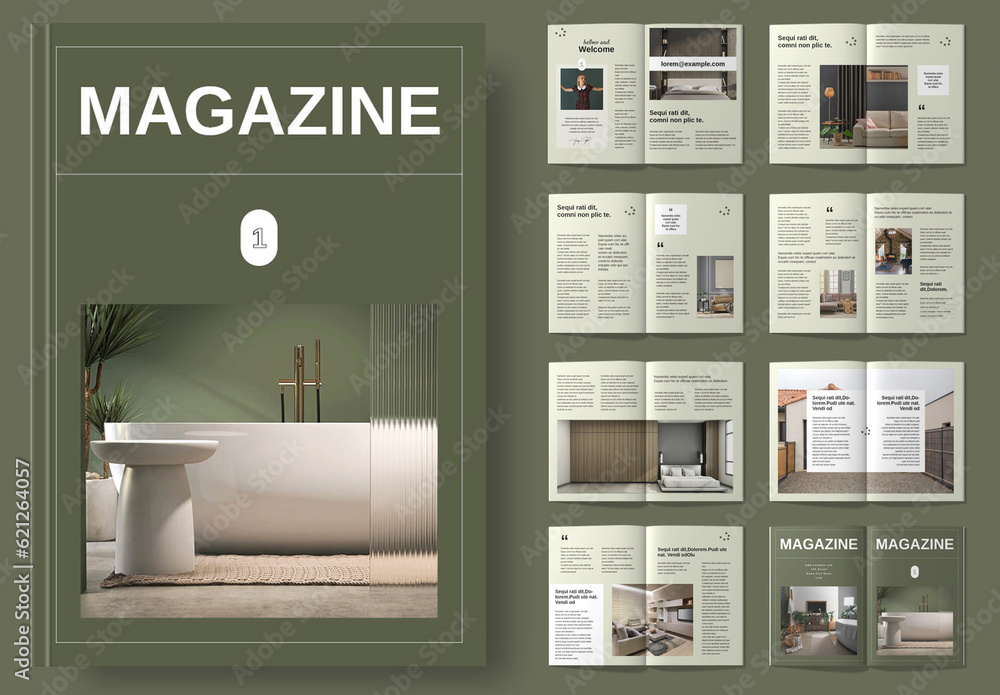 Simple Magazine Layout Stock Template | Adobe Stock