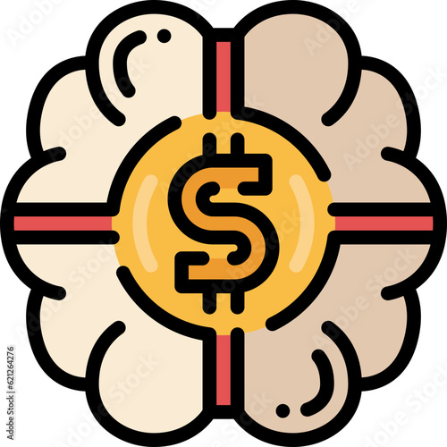 brainstorm filled outline icon