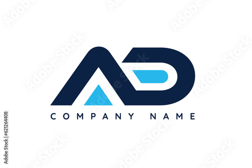 AD Letter Logo Design for company identity.