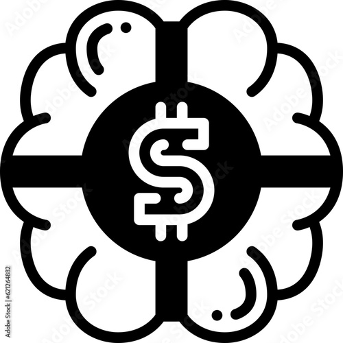 brainstorm solid line icon