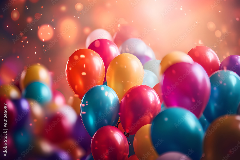 Colorful party balloons on white background. Celebration happy birthday decoration Colorful party balloons on white background. Celebration happy birthday decoration