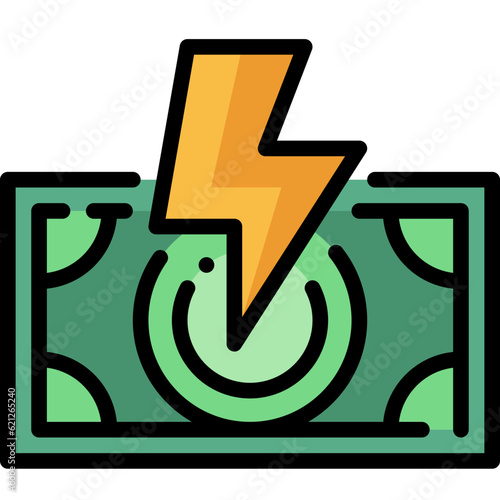 bankruptcy filled outline icon