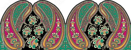 Beautiful traditional baroque border illustration for digital printing frames and textile materials