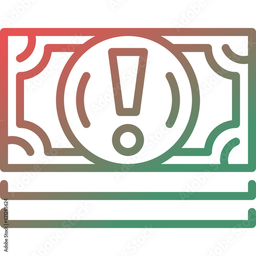 crisis gradient line icon