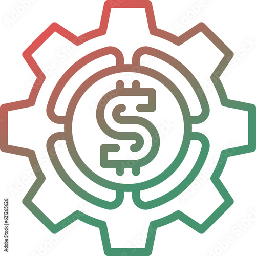 econometric gradient line icon