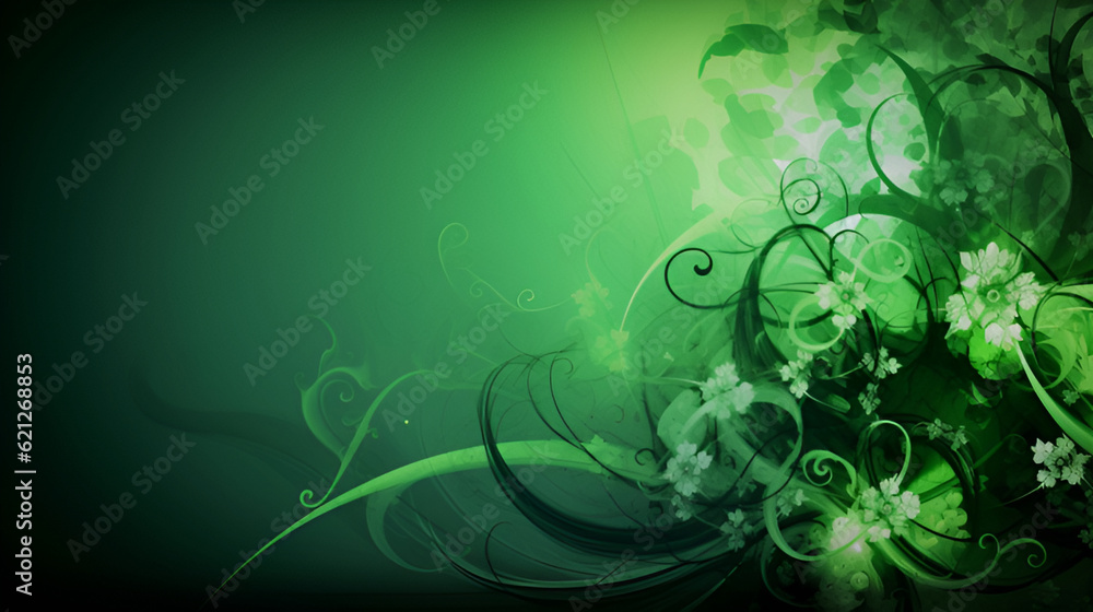 abstract green background | Generative AI abstract green background | Generative AI