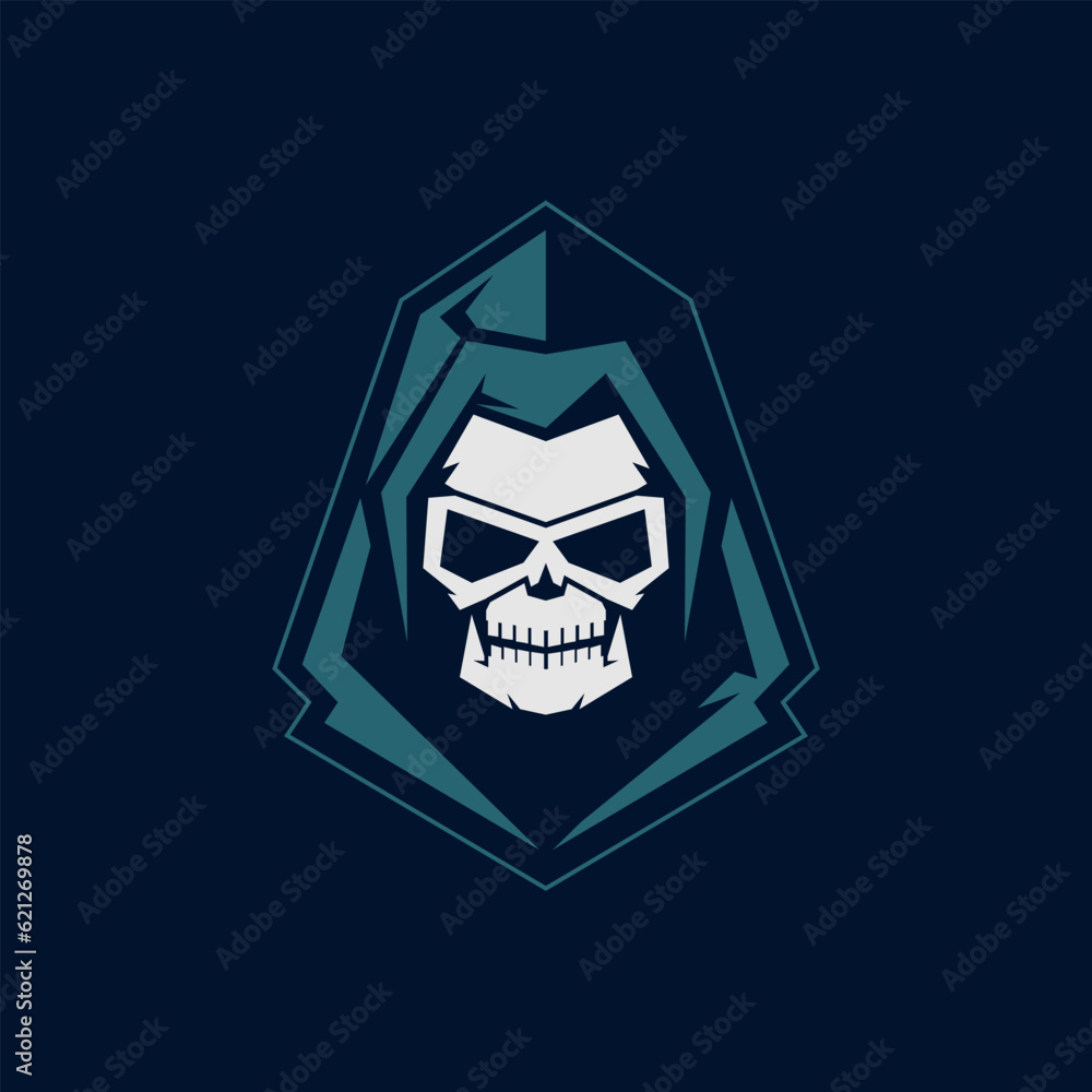 Grim Reaper Logo. Mascot of Grim Reaper Logo. Grim Reaper logo Skull military style design. For mascot logo design in modern badge, mascot logo template. Grim Reaper Logo. Mascot of Grim Reaper Logo. Grim Reaper logo Skull military style design. For mascot logo design in modern badge, mascot logo template.